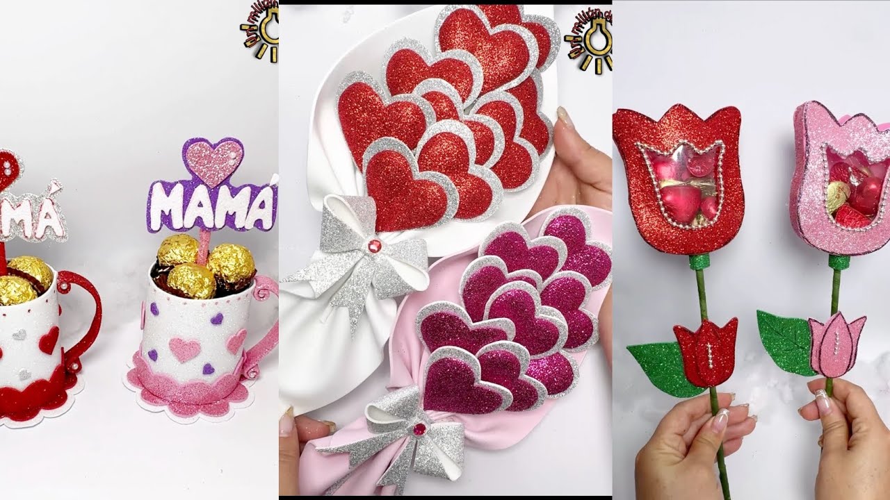 TRES IDEAS FÁCILES 🌸❤️de detalles para vender o regalar tutoriales completos