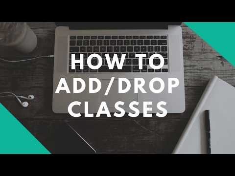 How to Add/Drop Classes
