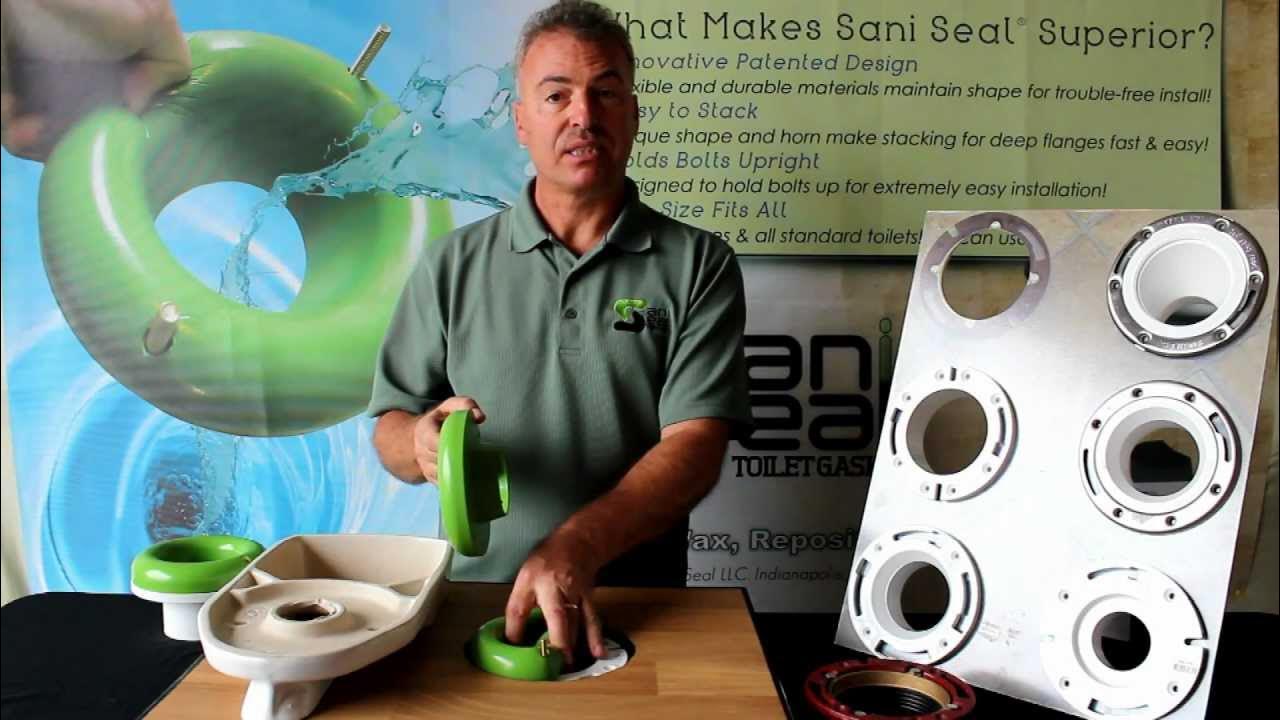 Sani Seal Toilet Gasket Flexible Waxless Seal Universal Fit BL01