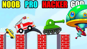 NOOB vs PRO vs HACKER vs GOD in Draw The Bridge 3D