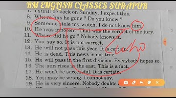 Complex Sentence Exercise 9 from excellent book solved by Ramesh Sir