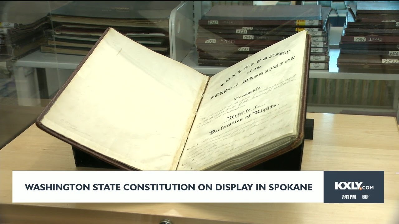 Washington State constitution on display in Spokane