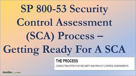 Security Control Assessment (SCA) Process Overview