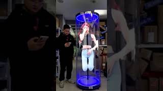 3D Hologram Projector Fan#shorts #art #vrecorder #3d #ad #foryou #amazing #girl #dance #led