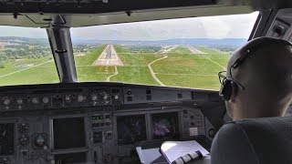 Cobalt Air Airbus A319 | Cockpit Flight Larnaca-Zurich | Cockpit View from Takeoff to Landing!