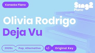 Video thumbnail of "deja vu Karaoke | Olivia Rodrigo (Piano Karaoke)"