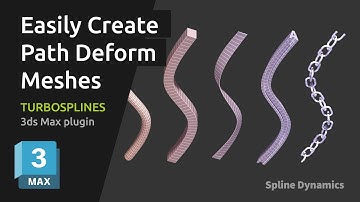 Quickly Create All Type of Path Deform Mehes | TurboSplines 3dsMax Plugin Tutorial