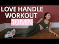 10 MIN LOVE HANDLE WORKOUT | Abs &amp; Back Burn at Home | Do This Every Day for 31 Days / No Equipment