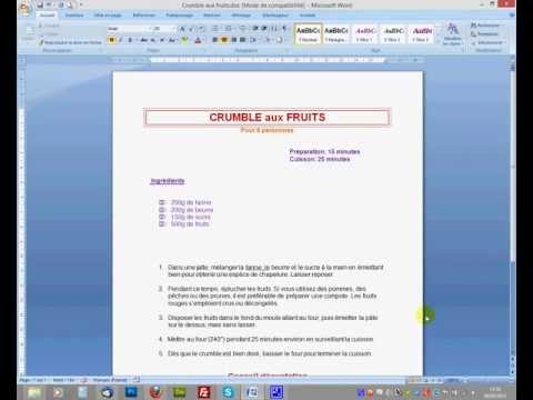 Vidéo: Comment Faire Un Cadre Dans Word Pour Le Texte