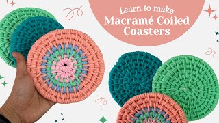 Learn How to make: Macrame Coiled Coaster | Step-by-Step Easy Tutorial