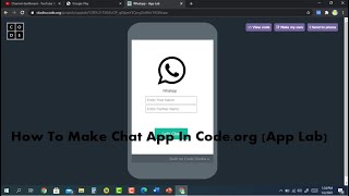 How To Make Whatspp In App Lab Codeorg By Sky Coding
