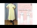 London Flare Sleeve Dress Sewing Video // Digital PDF Sewing Pattern Size UK 2-18 // Luyion