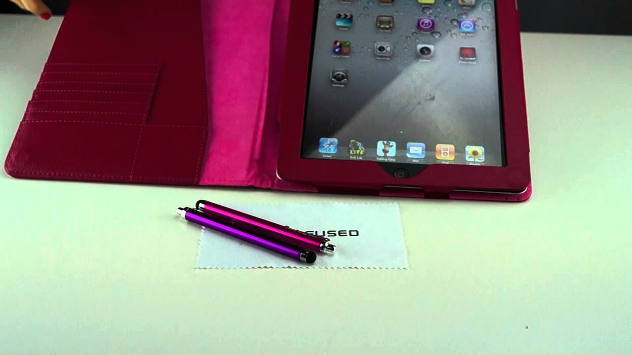 ECO-FUSED Hotpink Leather case for iPad 1,2 and 3
