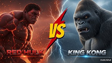 King Kong vs Red Hulk - Epic Monster Battle 4K