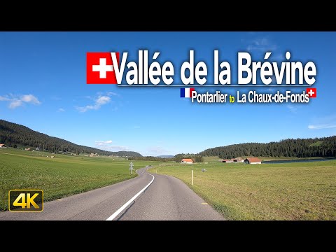 Vallée de la Brévine, Switzerland 🇨🇭 Driving from Pontarlier France to La Chaux-de-Fonds Switzerland