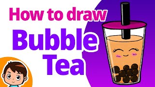 boba tea easy draw bubble step