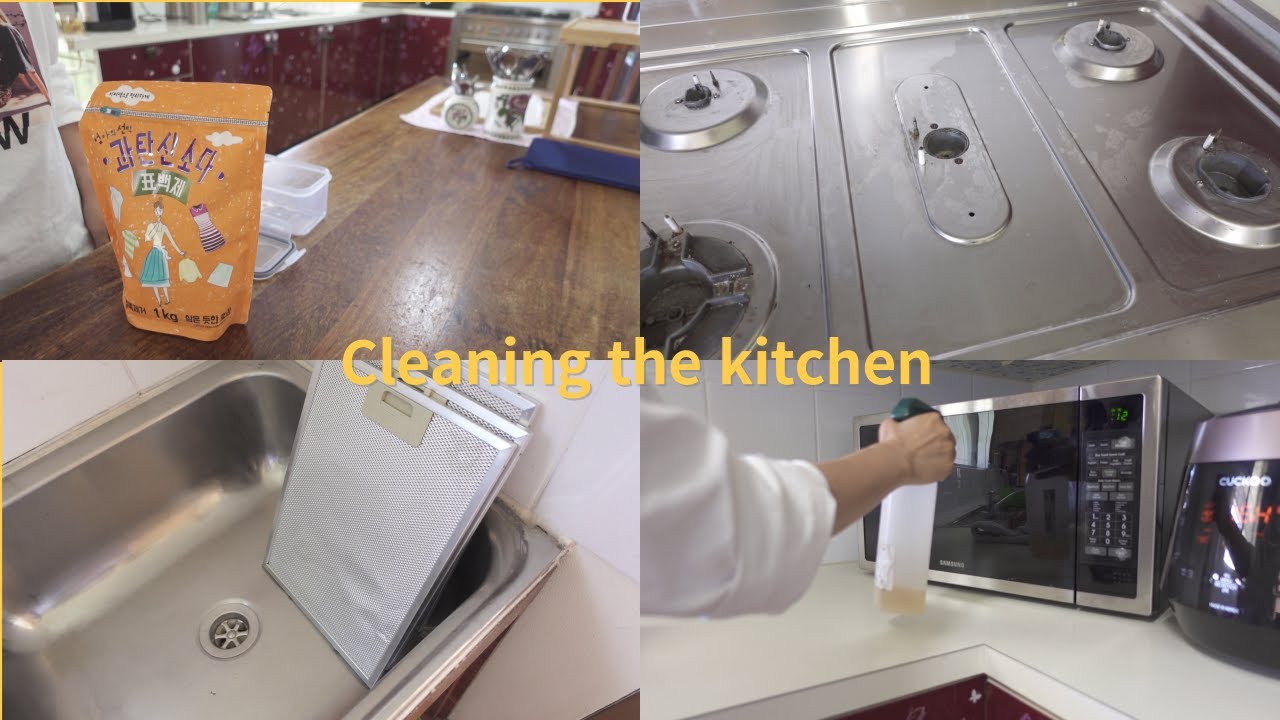 Sub)오래된 주방 청소하기 과탄산소다 청소 후드청소 How to clean the kitchen YouTube