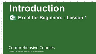 Introduction - Excel for Beginners - Lesson 1