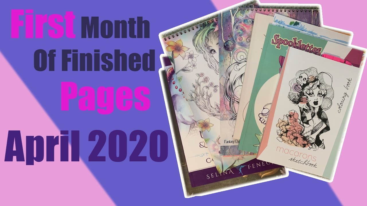 April 2020 Completed Adult Coloring Pages Pens Prismacolor Premiers Illo Hue Ohuhus Copic Markers Youtube