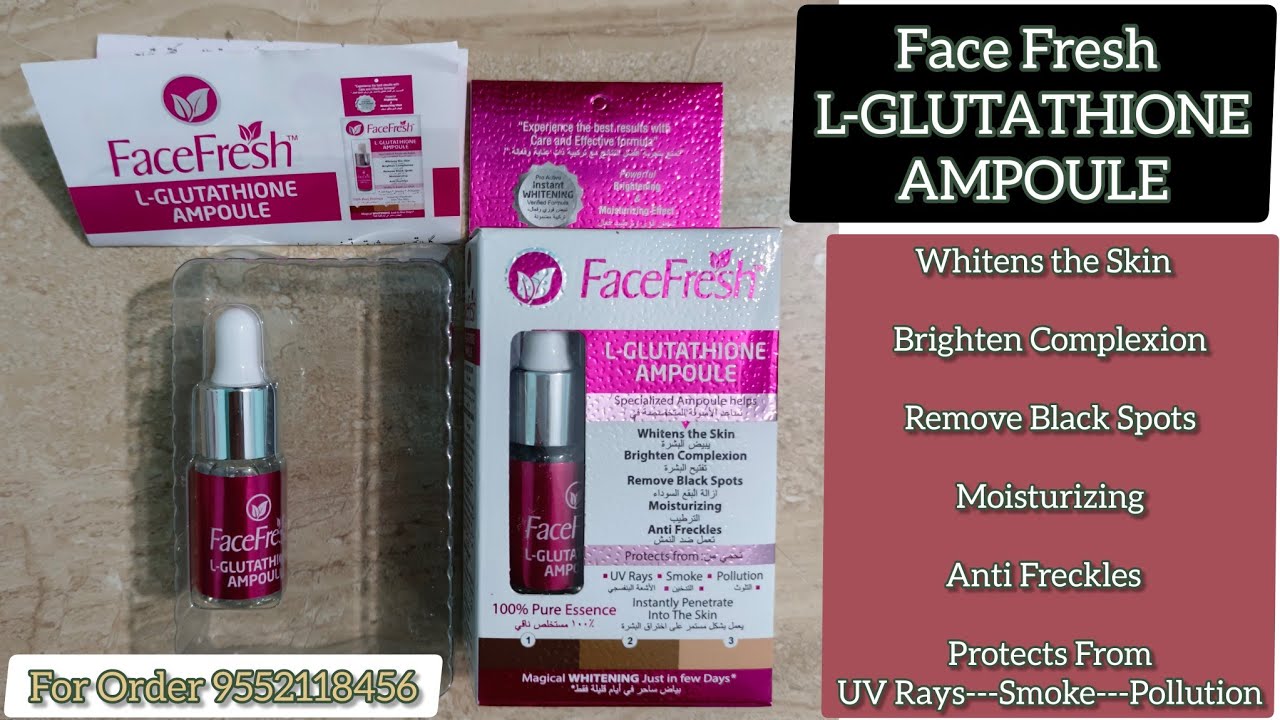 Face Fresh L-GLUTATHIONE AMPOULE | Honest Reviews | Face Fresh Whitening  Serum - YouTube