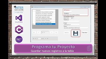 Visual C# 6. Guardar nuevo Registro, insertar botón Save para agregar más registros a la tabla.