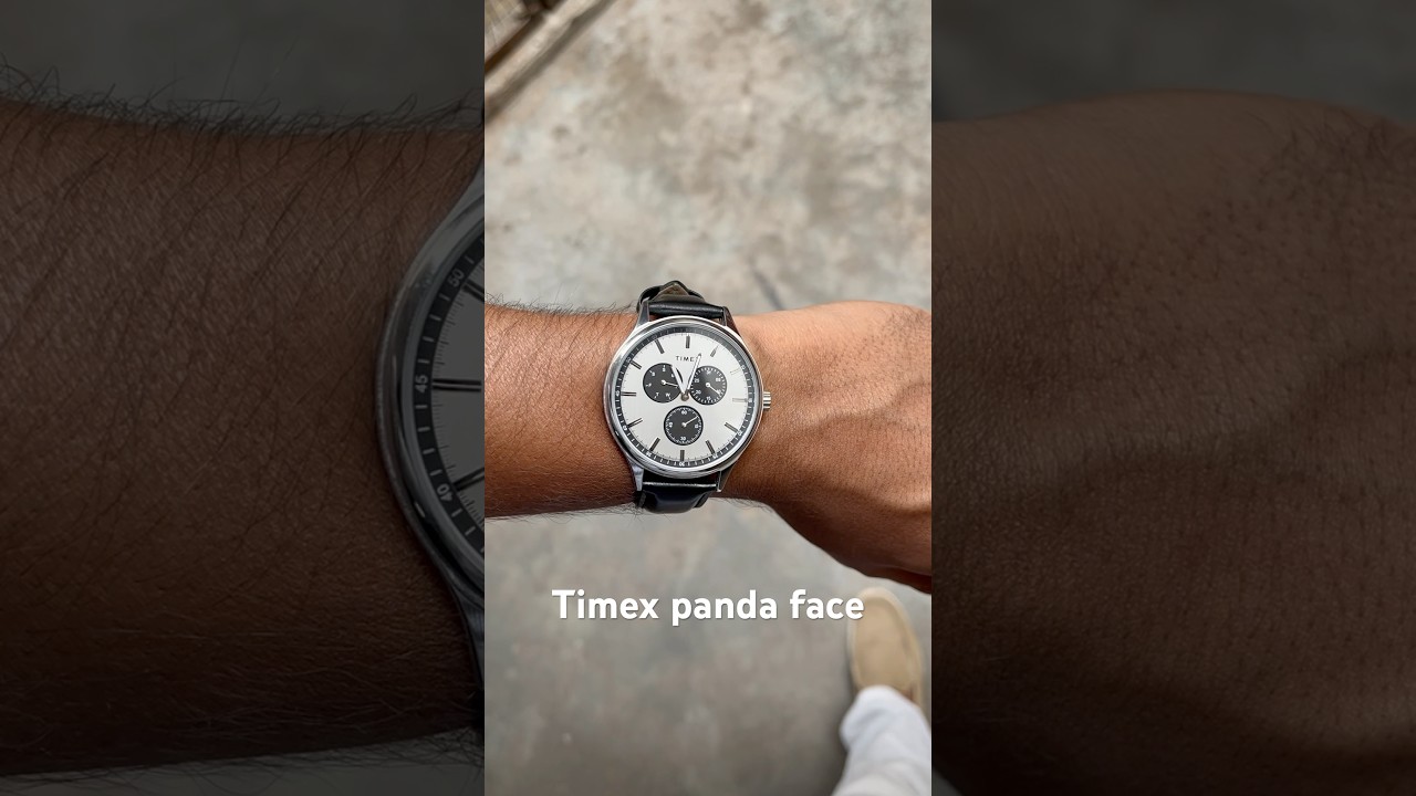 Timex panda face multifunction watch 