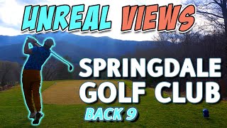 UNREAL VIEWS at HIDDEN golf course | Springdale Golf Course Vlog Part 2 | SHOT TRACERS
