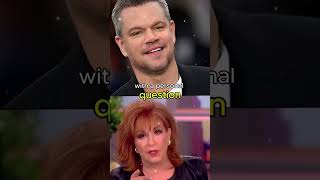 Matt Damon Kicked Off The View After Heated Argument With Joy Behar Net Worth