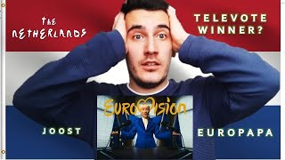 Serbian reaction to EUROPAPA by JOOST (The Netherlands - Eurovision 2024)