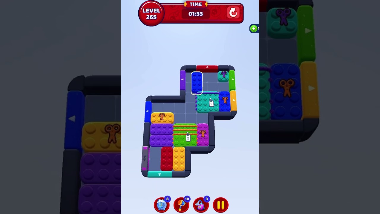 Color Block Jam Level 265 Solution Walkthrough