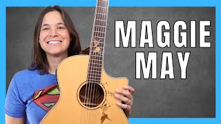 Learn FUN Percussive Strumming - Maggie May Guitar Lesson