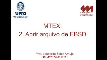 MTEX - Vídeo 02  - Abrir arquivo EBSD