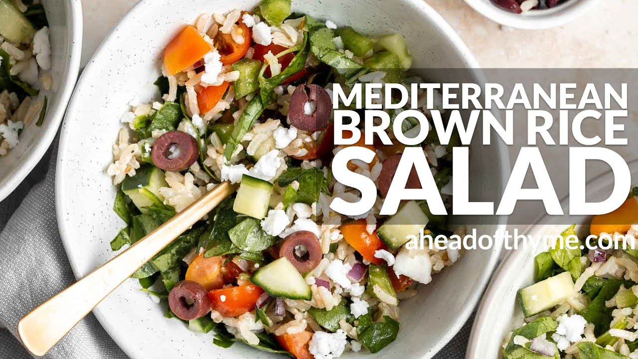 Mediterranean Brown Rice Salad - YouTube