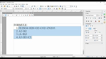 Subscript and Superscript in OPEN OFFICE(WRITER)