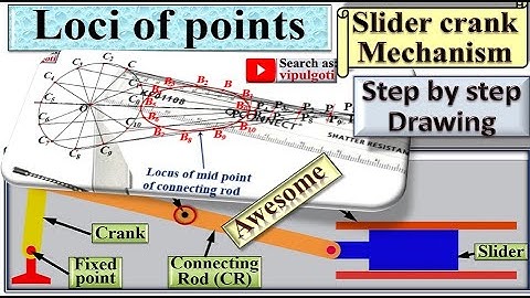 Loci of points-1, EG-15, Slider crank mechanism, #Loci #Locus #EG #GTU