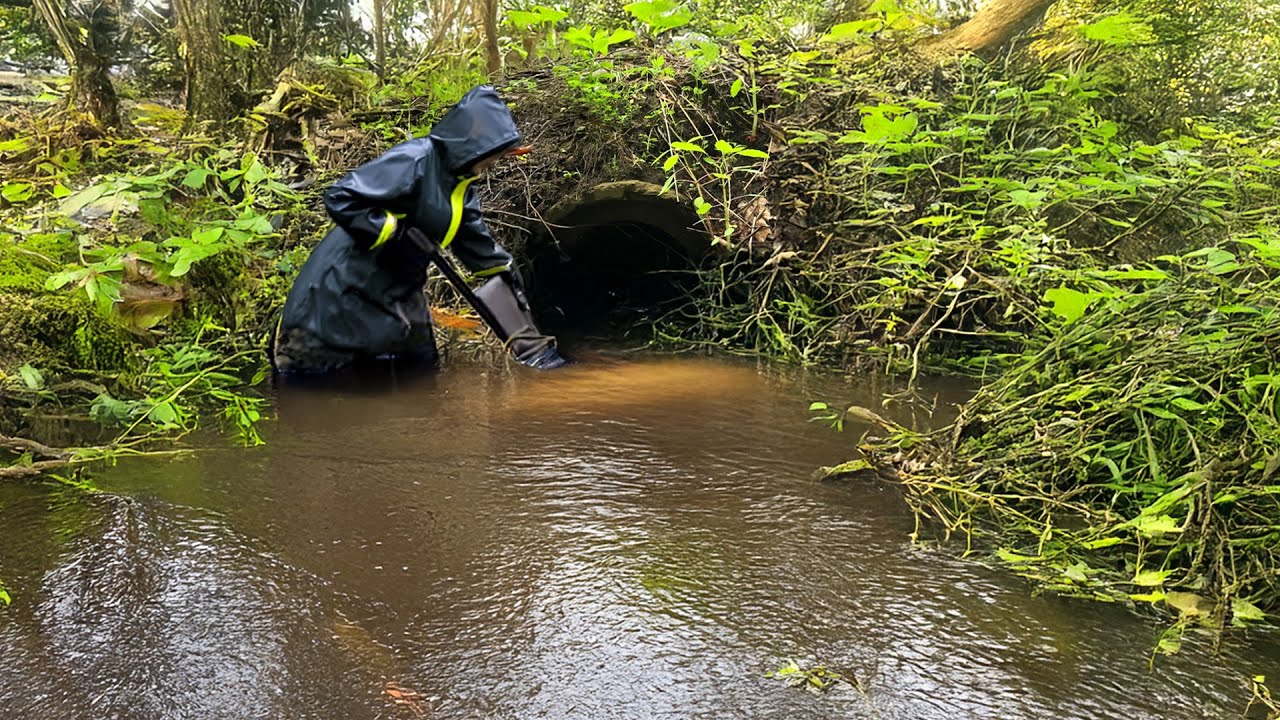 Unblock & Flow Removing Debris from Culvert Drains - YouTube