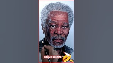 🔥 Morgan Freeman Realistic Drawing | Color Pencil Portrait ✏️  Hyper Realistic Art #shorts #drawing