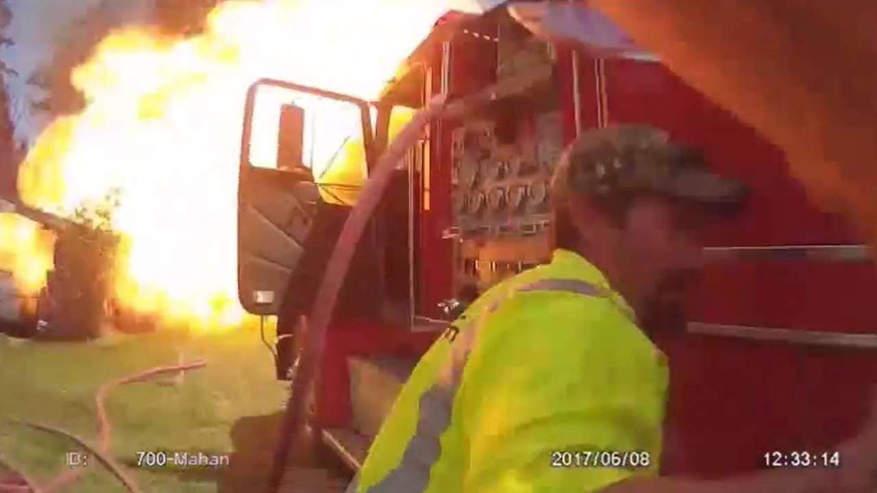 VIDEO: Body cam captures frightening explosion