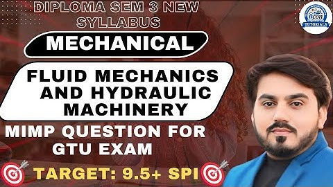 FMHM MIMP QUESTION FOR GTU EXAM || ALL UNIT || DIPLOMA SEM 3 MECHANICAL || NEW SYLLABUS  #gtu