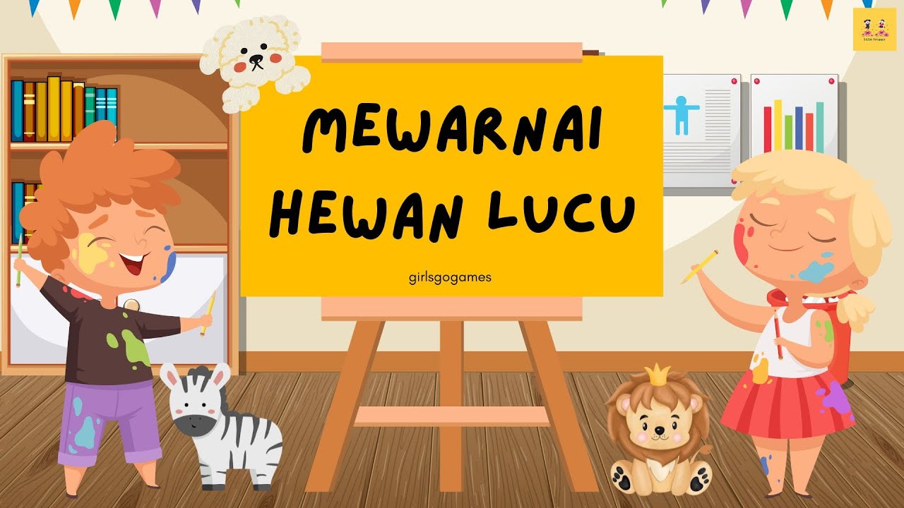 Mewarnai Hewan Lucu | Coloring Cute Animals with Girls Go Games | Little Dreamers
