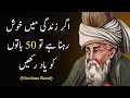 Maulana rumi quotes in urdu  agar zindagi mein khush rehna hai   
