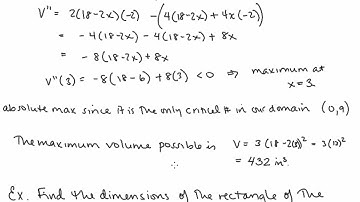 Calc I Lesson 21 Optimization