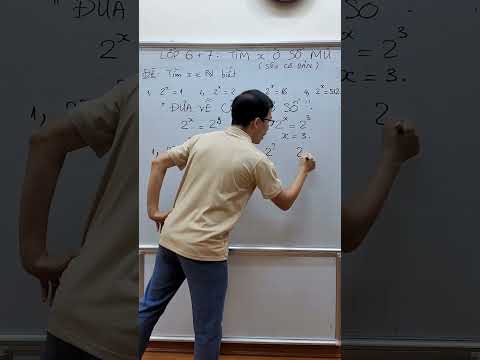 Video Toán lớp 6, 7 - Tìm x ở số mũ - Bài siêu cơ bản số 1 - youtube