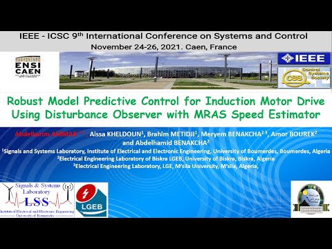 Robust Model Predictive Control for Induction Motor Drive Using Disturbance Observer with MRAS