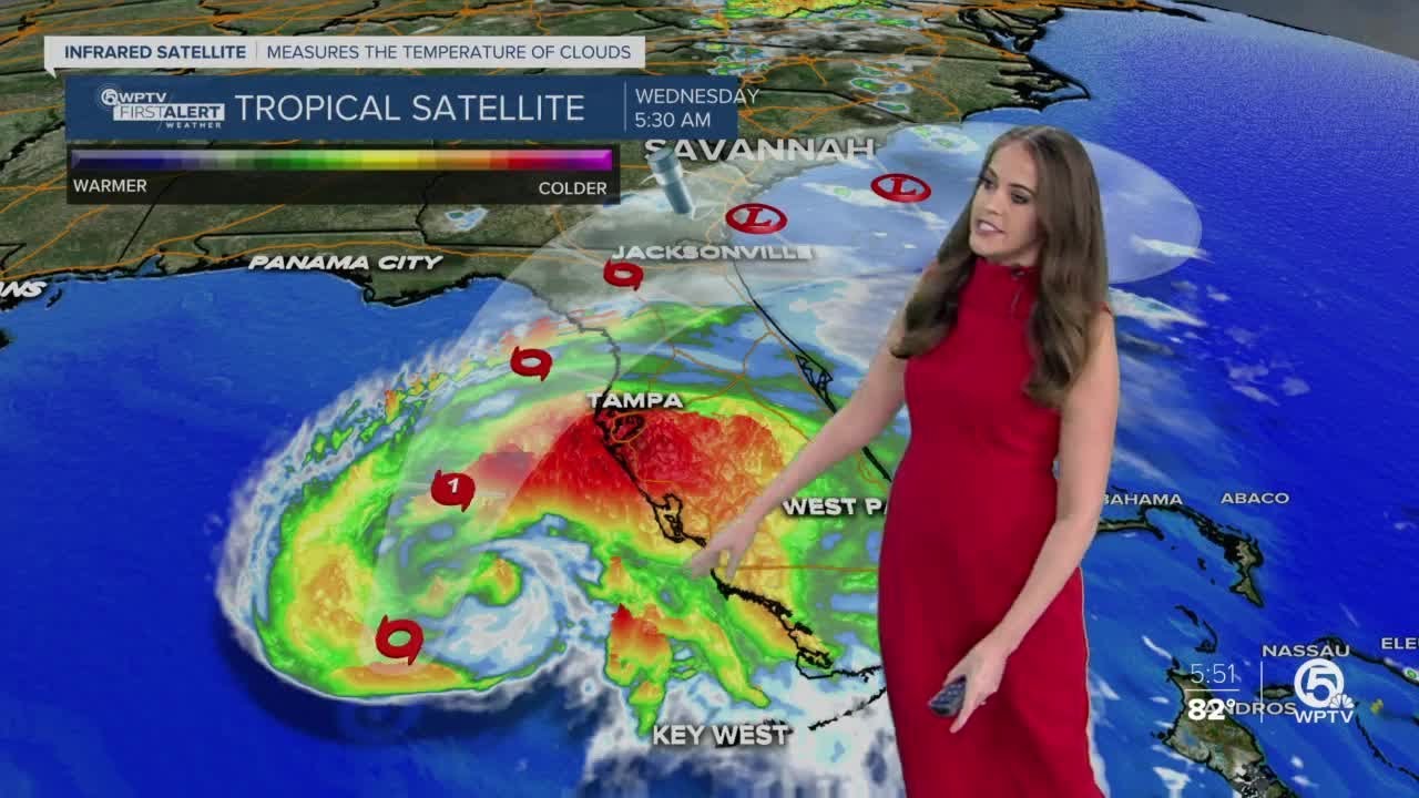Tropical Storm Eta turns back towards Florida - YouTube