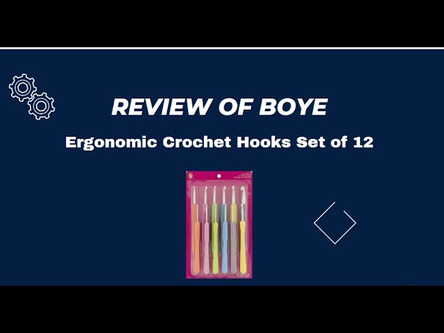 Check out our Review of the Boye Ergonomic Crochet Hooks Set of 12 