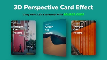 3D Perspective Card Animation Using HTML CSS & JavaScript | Vanilla-tilt.js