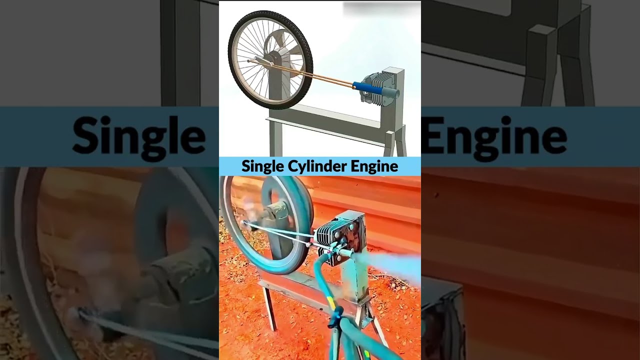 How a Single Cylinder Engine Works ⚙️ From Combustion to Motion! 🔥 
