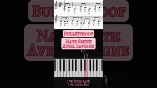 Nate Smith, Avril Lavigne - Bulletproof Piano Cover #NateSmith #Bulletproof #PianoShorts #Tutorial