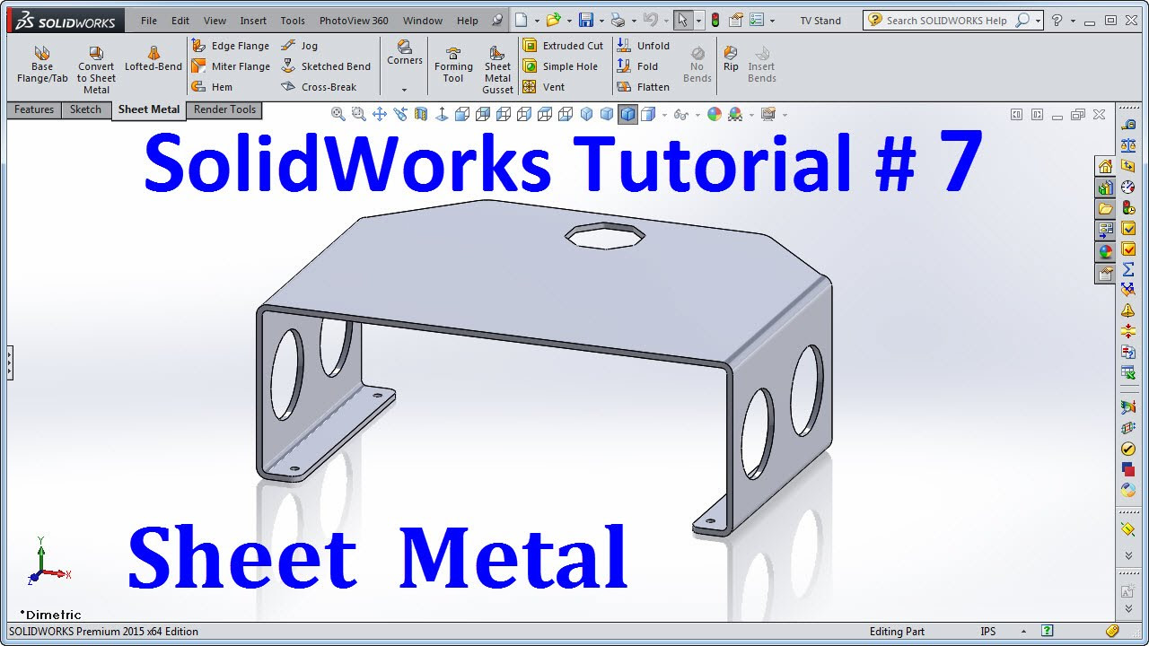 How To Use SolidWorks Sheetmetal Hem Feature Tutorial